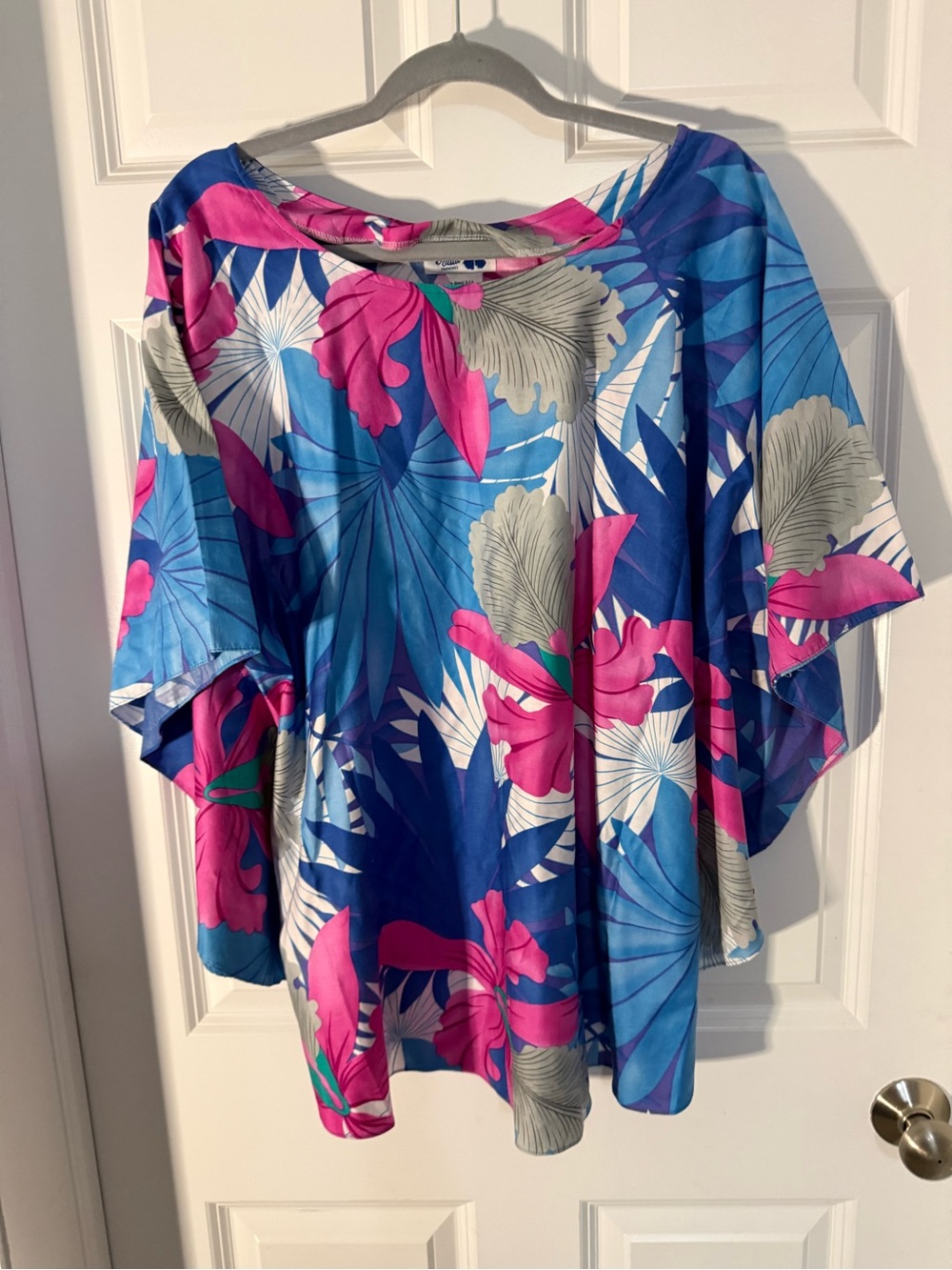Rare Vintage 70s/80s Hilo Hattie Made in Hawaii Poncho Blouse